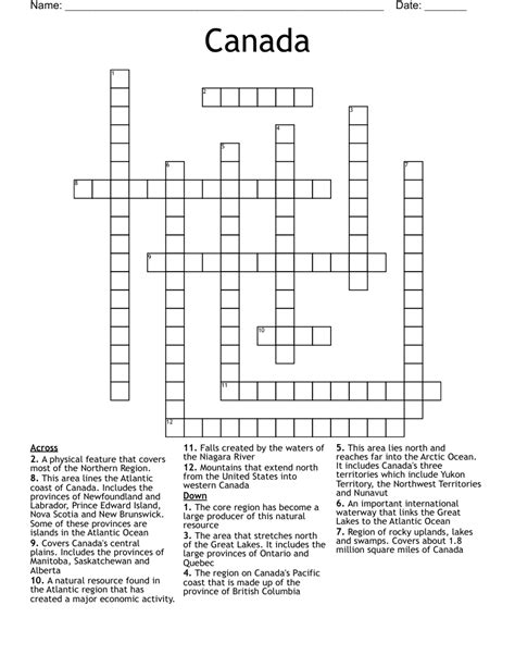 Search for crossword clues found in the Daily Celebrity, NY Times, Daily Mirror, Telegraph and major publications. . Province in canada crossword clue 4 letters
